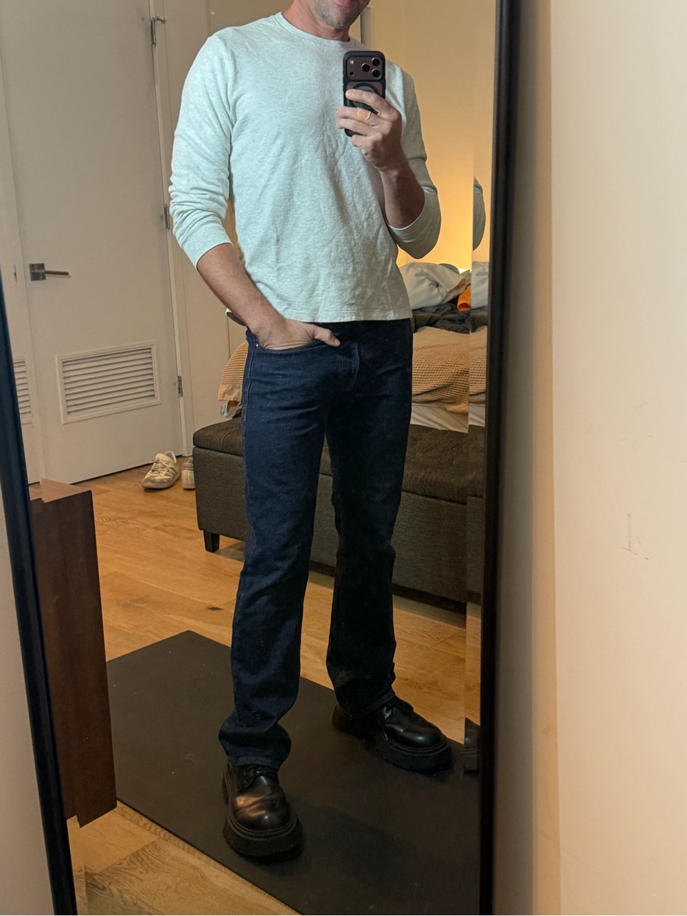 Frame Denim Men’s Dark Blue Bootcut Jeans